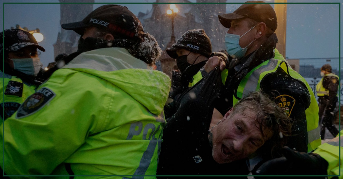 Canadian police began arrests of Freedom Convoy protest