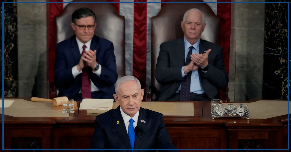 Netanyahu Justifies Gaza War Amid Protests Outside US Congress